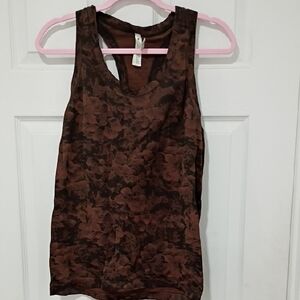 Athleta Brown Floral Tank Top